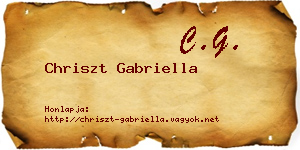 Chriszt Gabriella névjegykártya